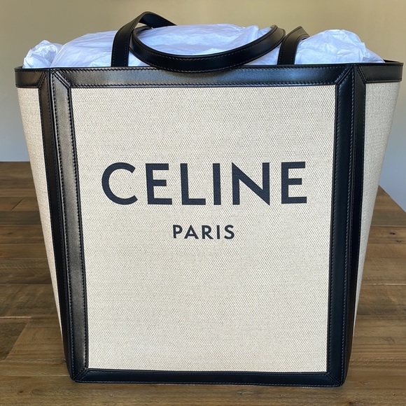 Celine Large Woven tote, beige and black, new in dust bag - Picture 1 of 12